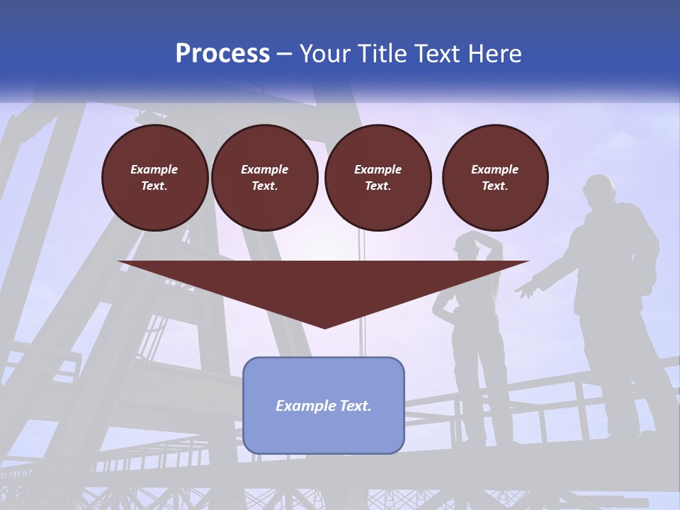 A Man And A Woman Standing Next To An Oil Pump PowerPoint Template