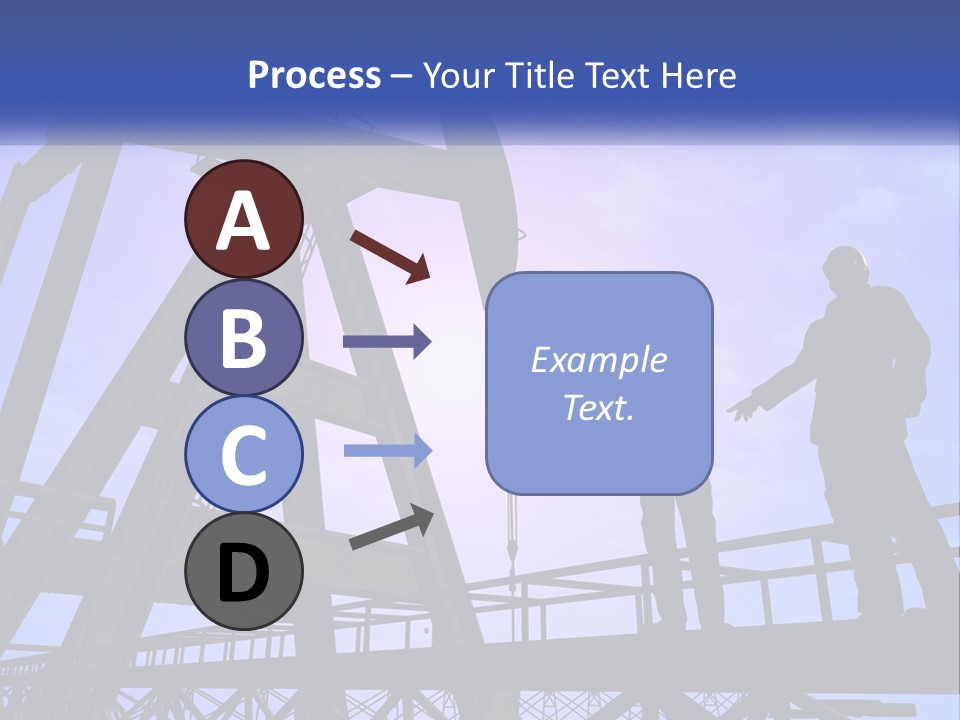 A Man And A Woman Standing Next To An Oil Pump PowerPoint Template