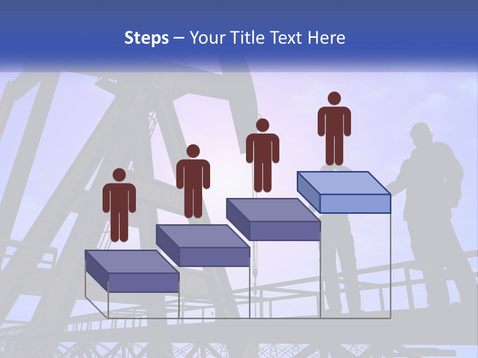 A Man And A Woman Standing Next To An Oil Pump PowerPoint Template