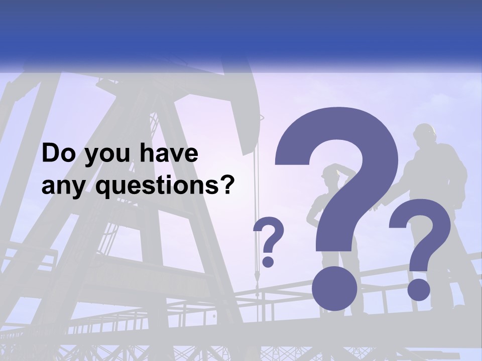 A Man And A Woman Standing Next To An Oil Pump PowerPoint Template