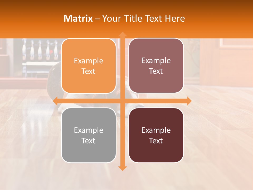 A Brown And White Dog Laying On Top Of A Hard Wood Floor PowerPoint Template