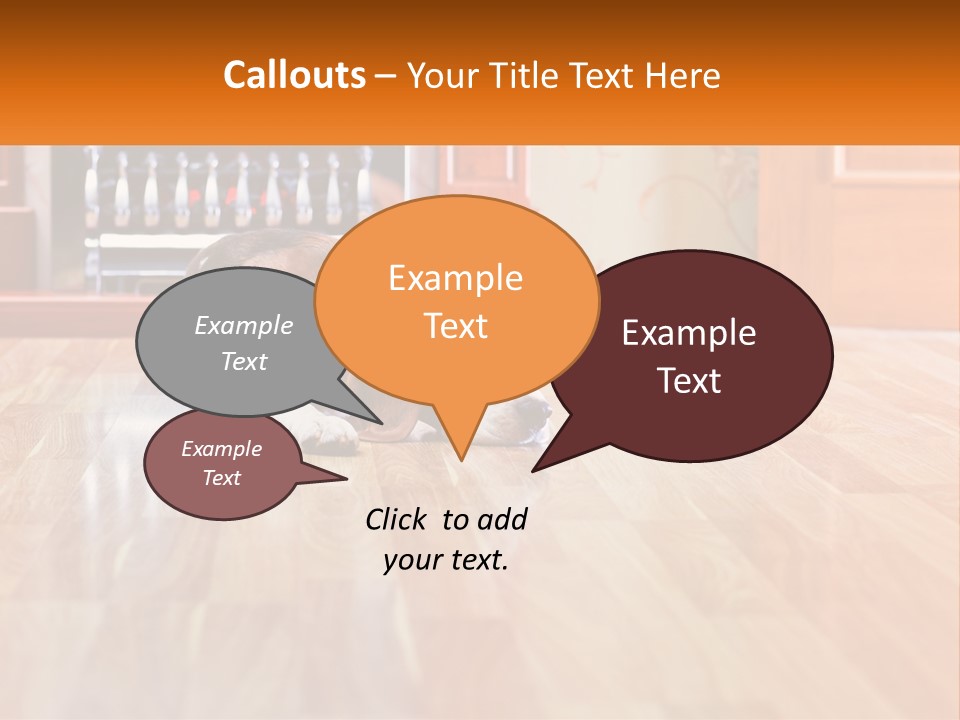 A Brown And White Dog Laying On Top Of A Hard Wood Floor PowerPoint Template