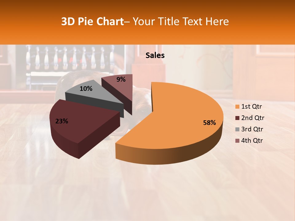 A Brown And White Dog Laying On Top Of A Hard Wood Floor PowerPoint Template