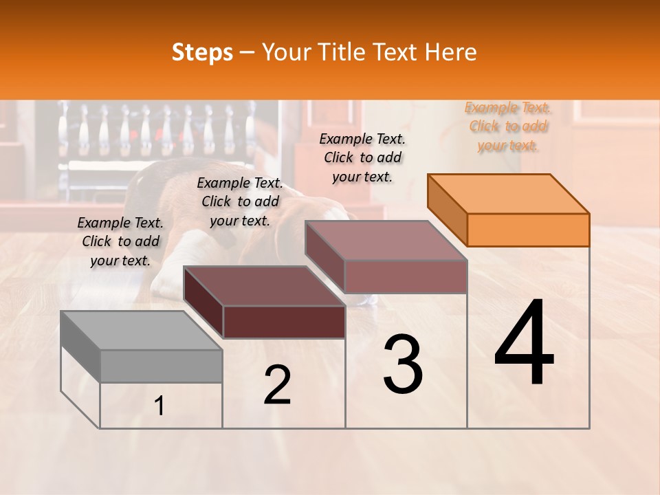 A Brown And White Dog Laying On Top Of A Hard Wood Floor PowerPoint Template