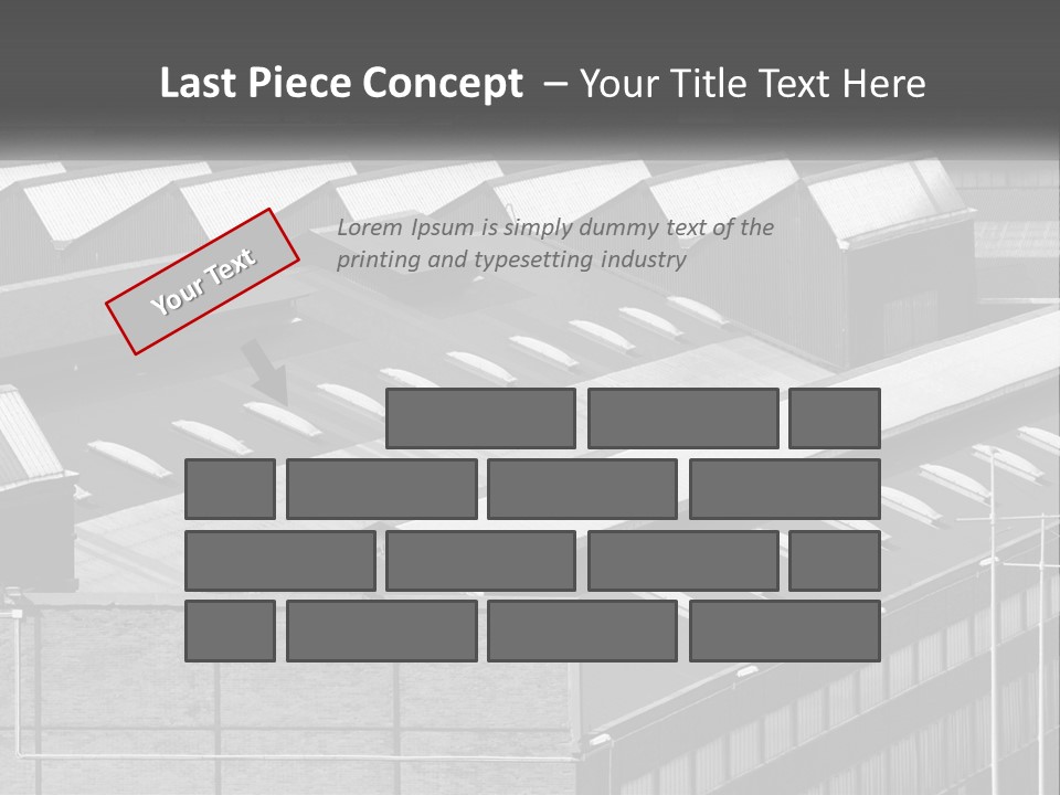 A Black And White Photo Of A Building With Lots Of Windows PowerPoint Template