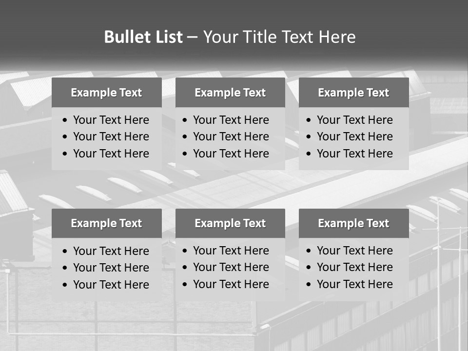 A Black And White Photo Of A Building With Lots Of Windows PowerPoint Template