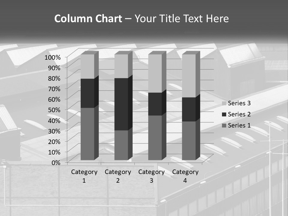 A Black And White Photo Of A Building With Lots Of Windows PowerPoint Template