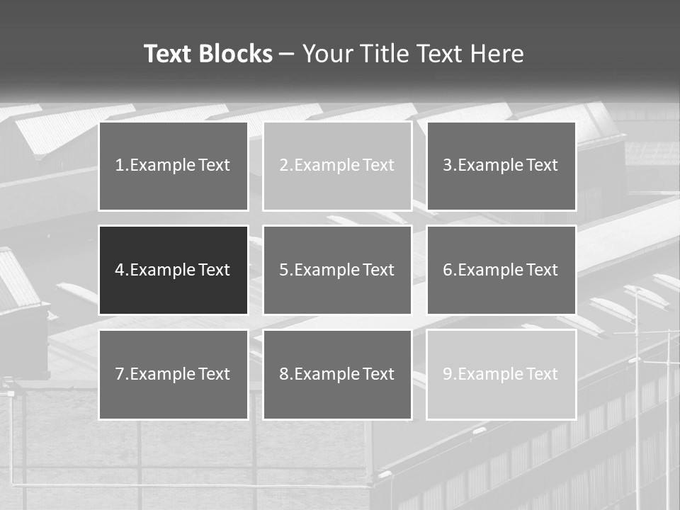 A Black And White Photo Of A Building With Lots Of Windows PowerPoint Template