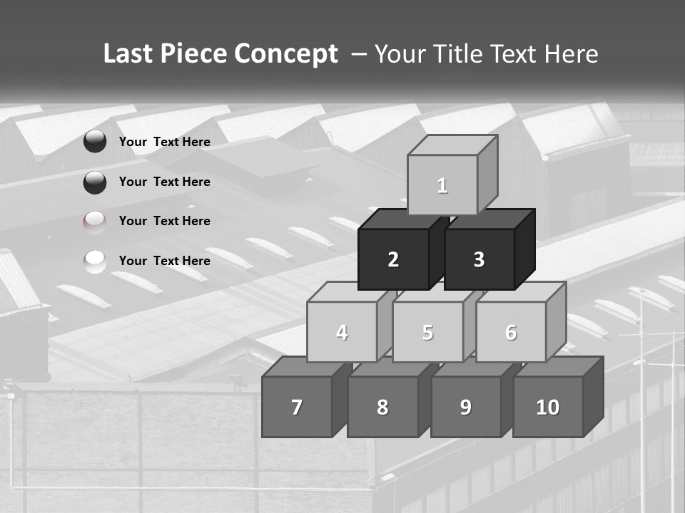 A Black And White Photo Of A Building With Lots Of Windows PowerPoint Template