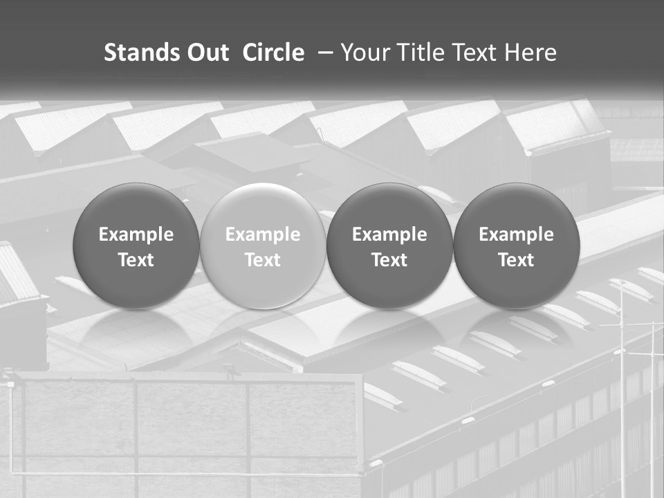 A Black And White Photo Of A Building With Lots Of Windows PowerPoint Template