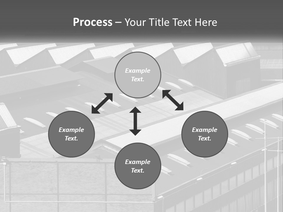 A Black And White Photo Of A Building With Lots Of Windows PowerPoint Template