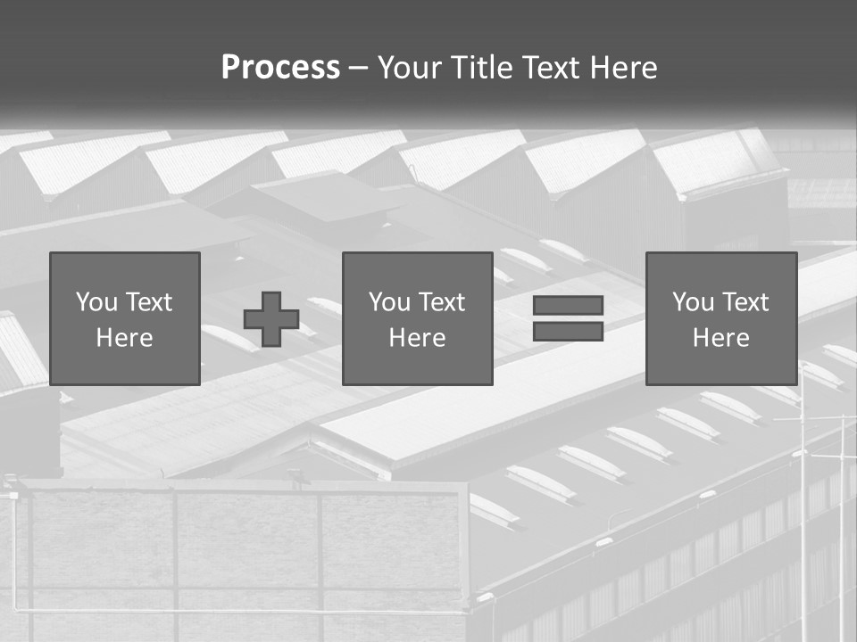A Black And White Photo Of A Building With Lots Of Windows PowerPoint Template