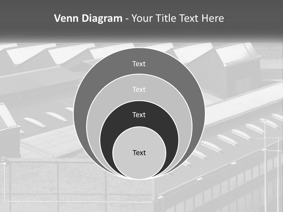 A Black And White Photo Of A Building With Lots Of Windows PowerPoint Template