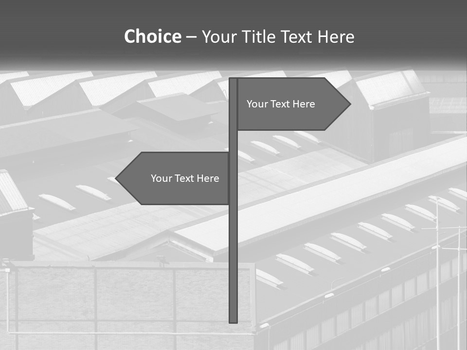 A Black And White Photo Of A Building With Lots Of Windows PowerPoint Template