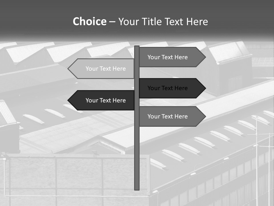 A Black And White Photo Of A Building With Lots Of Windows PowerPoint Template