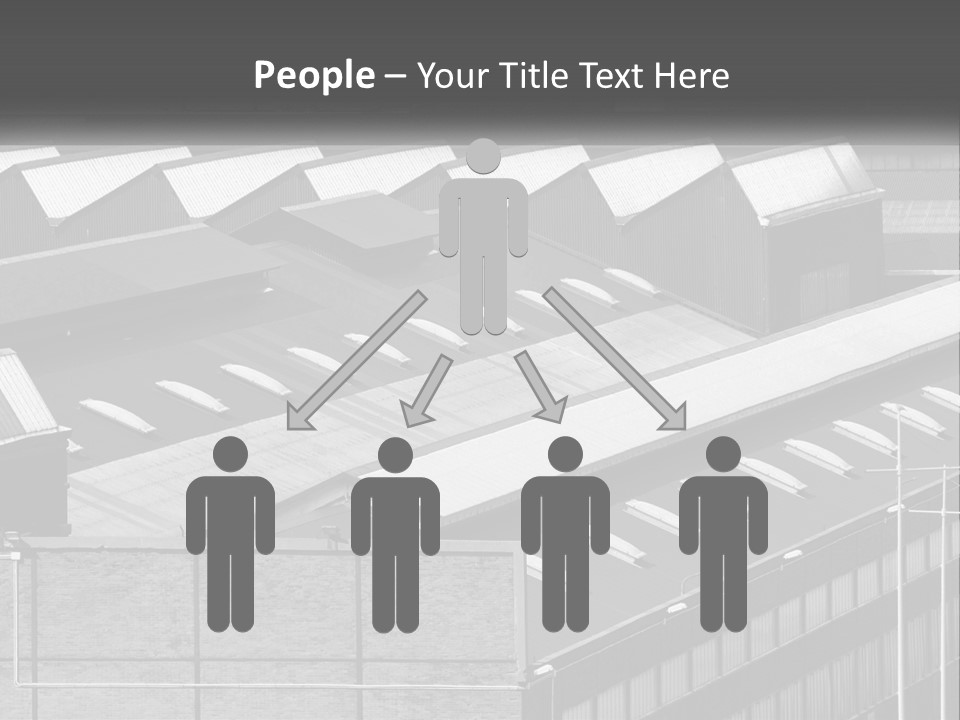 A Black And White Photo Of A Building With Lots Of Windows PowerPoint Template
