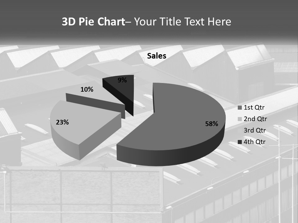 A Black And White Photo Of A Building With Lots Of Windows PowerPoint Template