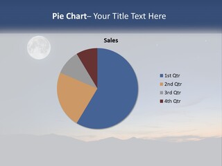 A Night Sky With A Full Moon And Stars PowerPoint Template