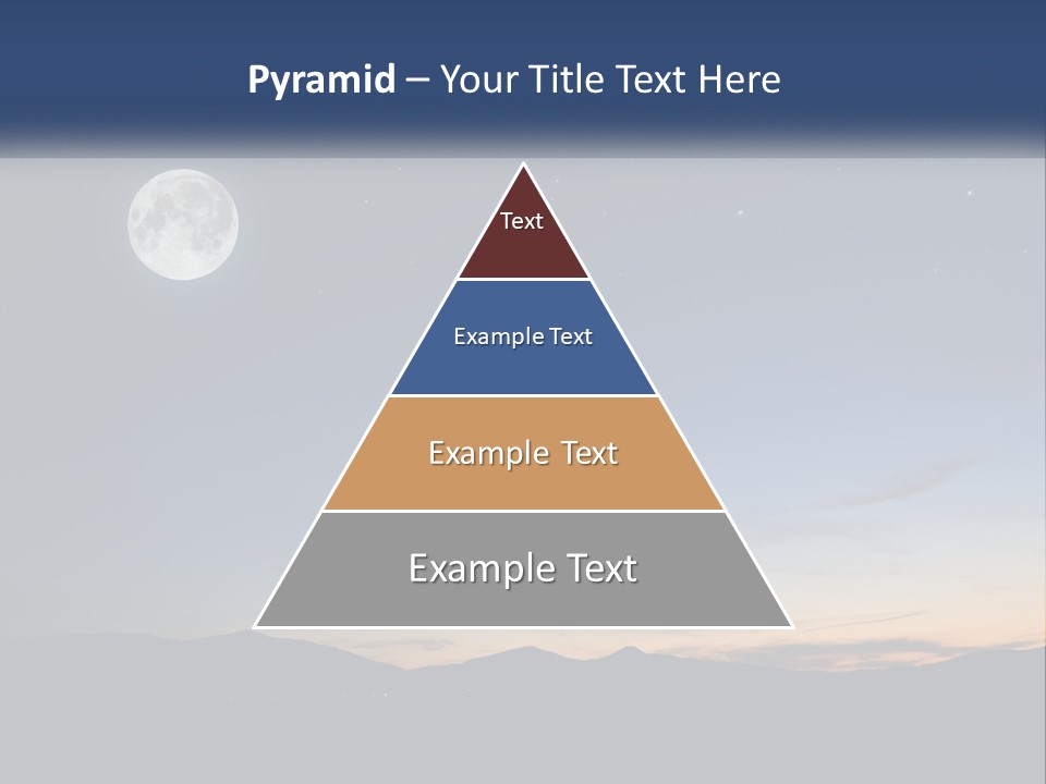 A Night Sky With A Full Moon And Stars PowerPoint Template