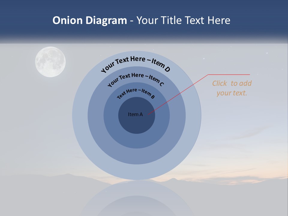 A Night Sky With A Full Moon And Stars PowerPoint Template