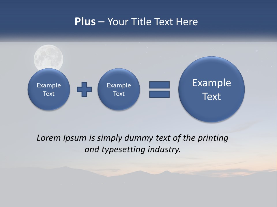 A Night Sky With A Full Moon And Stars PowerPoint Template
