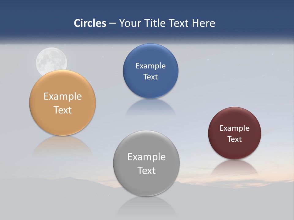 A Night Sky With A Full Moon And Stars PowerPoint Template