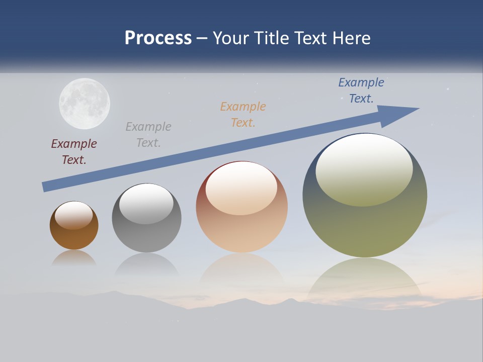 A Night Sky With A Full Moon And Stars PowerPoint Template