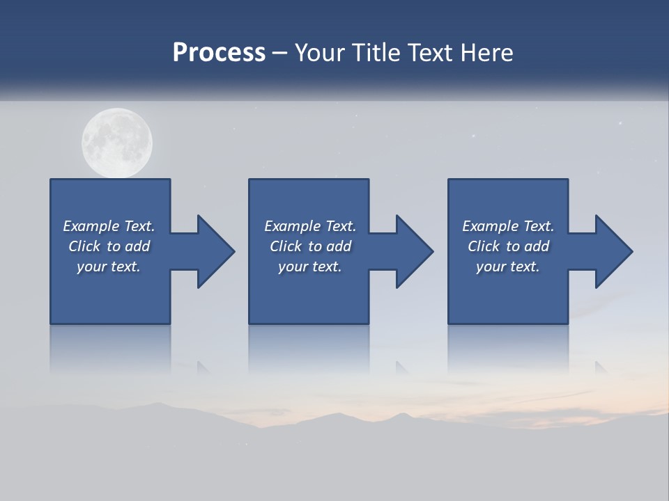 A Night Sky With A Full Moon And Stars PowerPoint Template