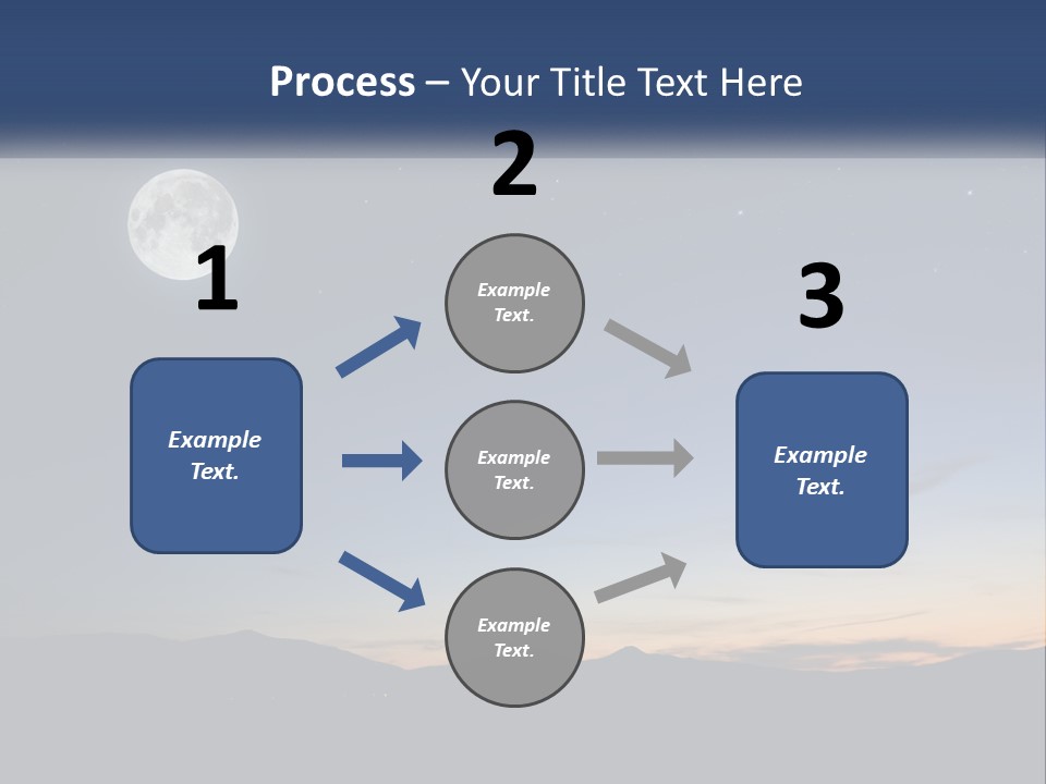 A Night Sky With A Full Moon And Stars PowerPoint Template
