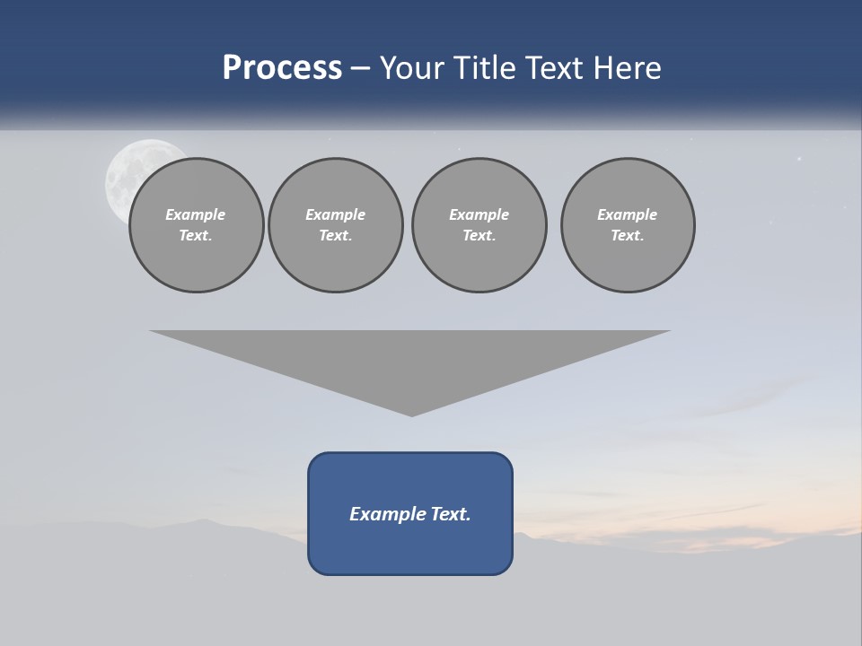 A Night Sky With A Full Moon And Stars PowerPoint Template