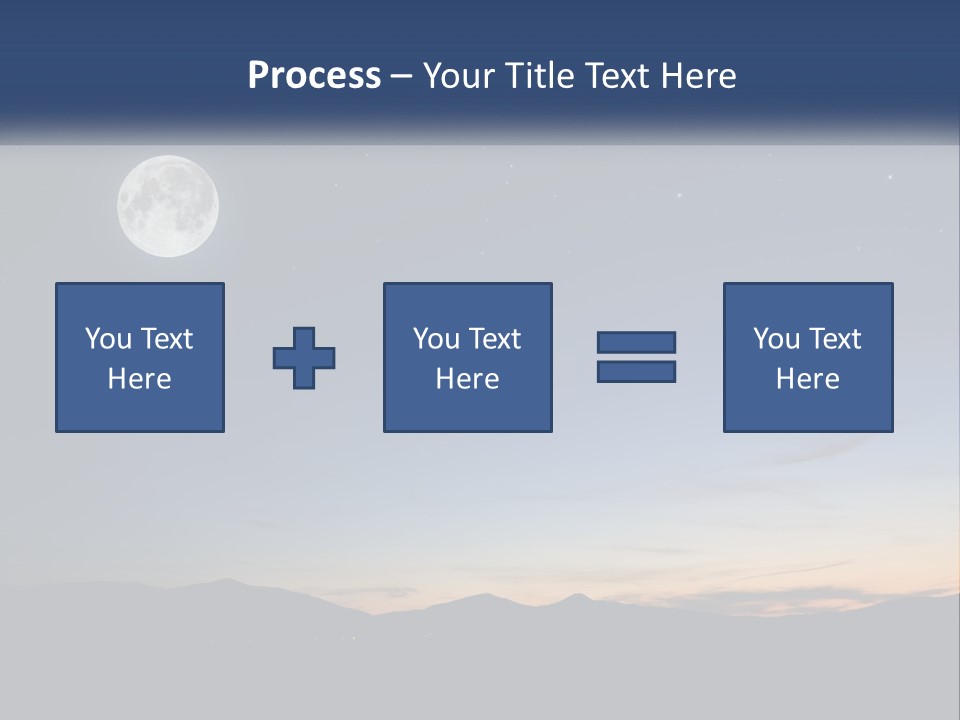 A Night Sky With A Full Moon And Stars PowerPoint Template