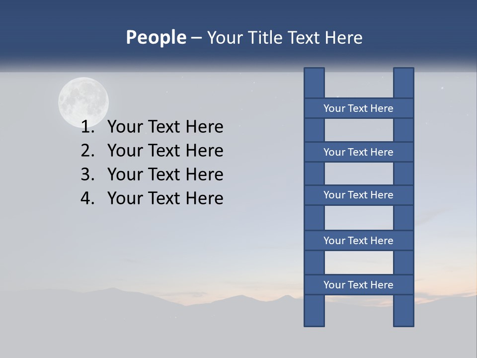 A Night Sky With A Full Moon And Stars PowerPoint Template
