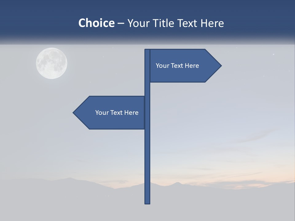 A Night Sky With A Full Moon And Stars PowerPoint Template