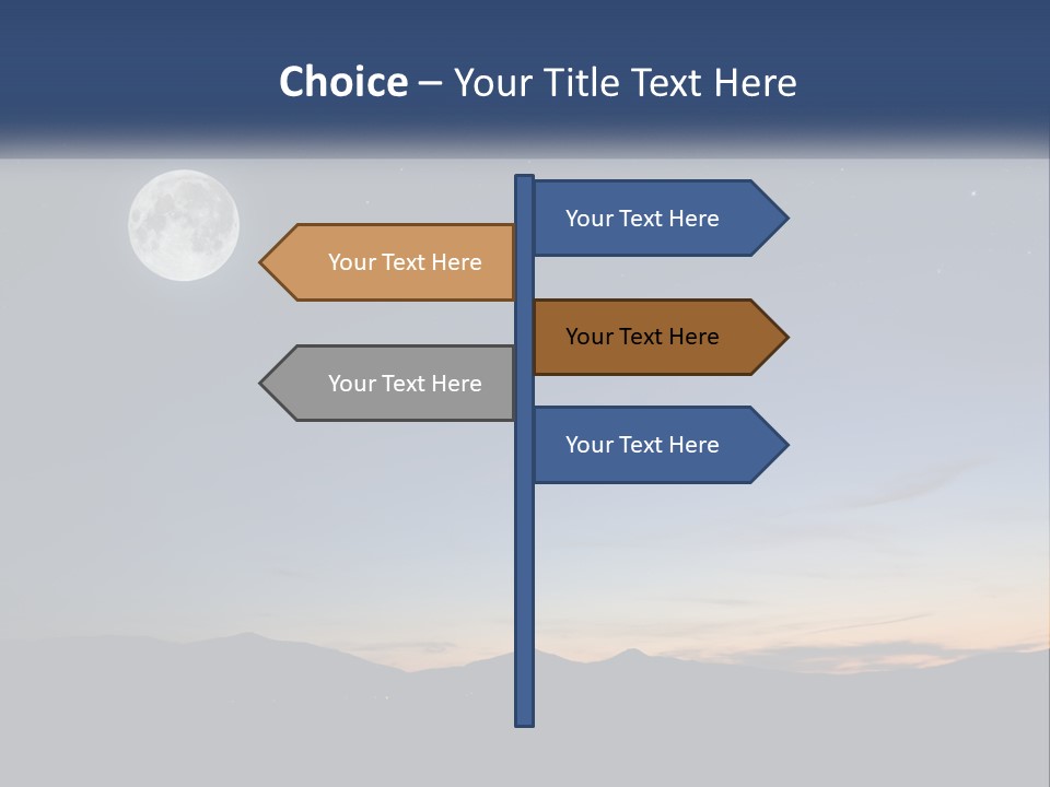 A Night Sky With A Full Moon And Stars PowerPoint Template