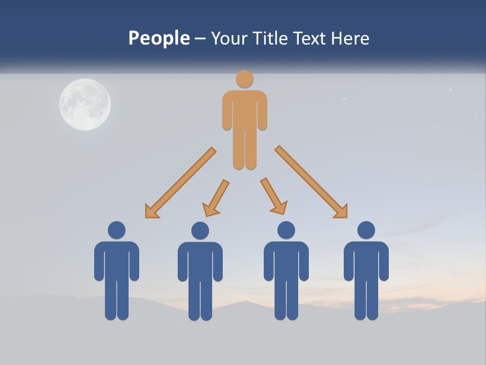 A Night Sky With A Full Moon And Stars PowerPoint Template