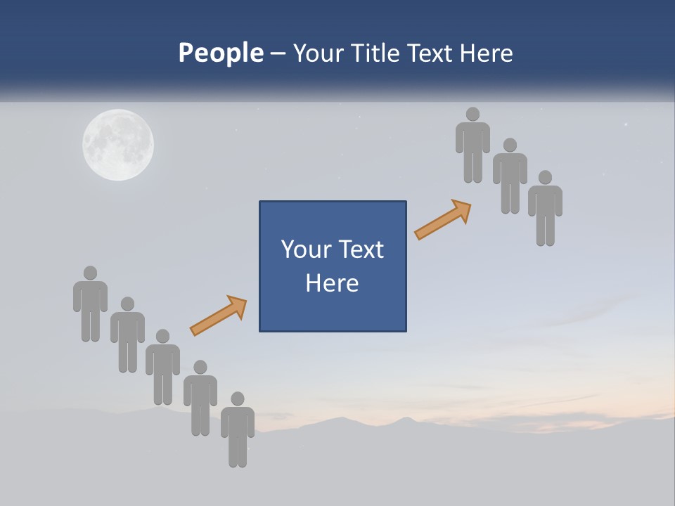 A Night Sky With A Full Moon And Stars PowerPoint Template