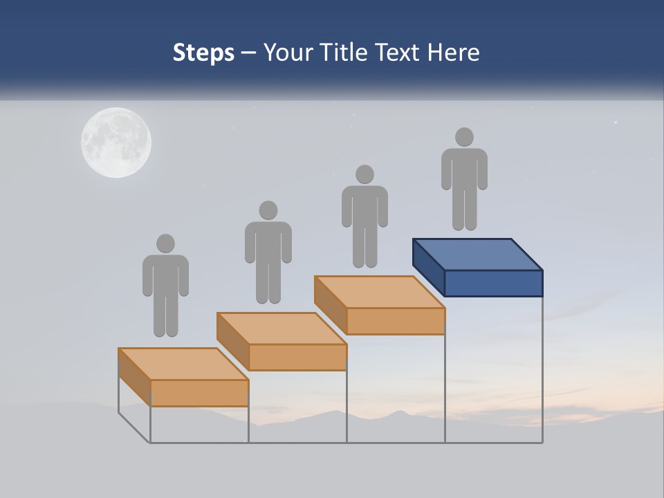 A Night Sky With A Full Moon And Stars PowerPoint Template