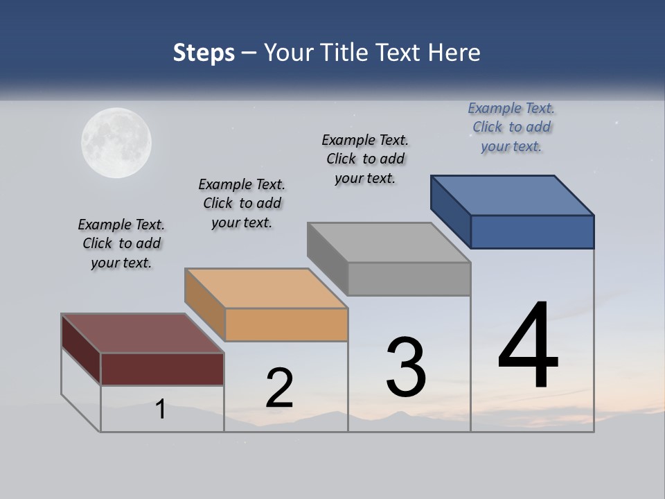 A Night Sky With A Full Moon And Stars PowerPoint Template