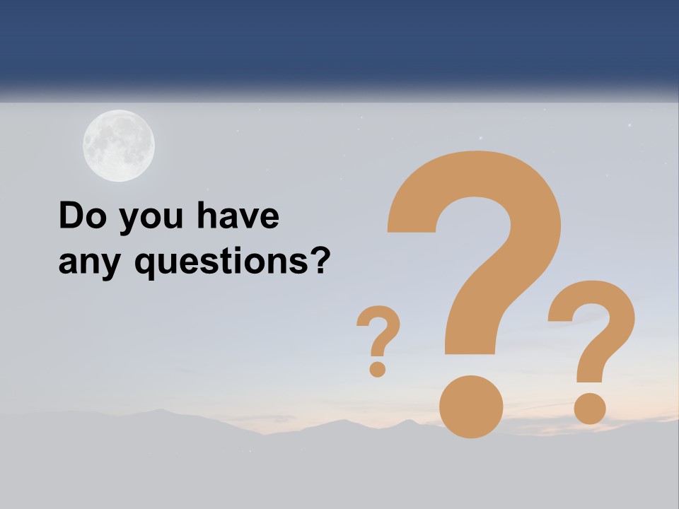 A Night Sky With A Full Moon And Stars PowerPoint Template