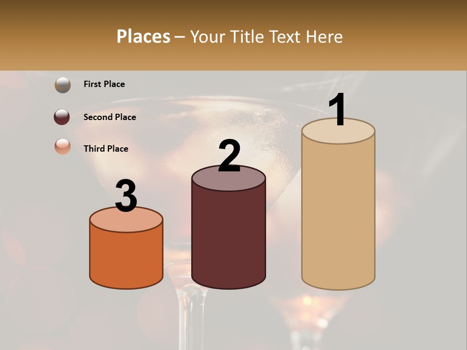 A Couple Of Glasses Filled With Liquid On Top Of A Table PowerPoint Template