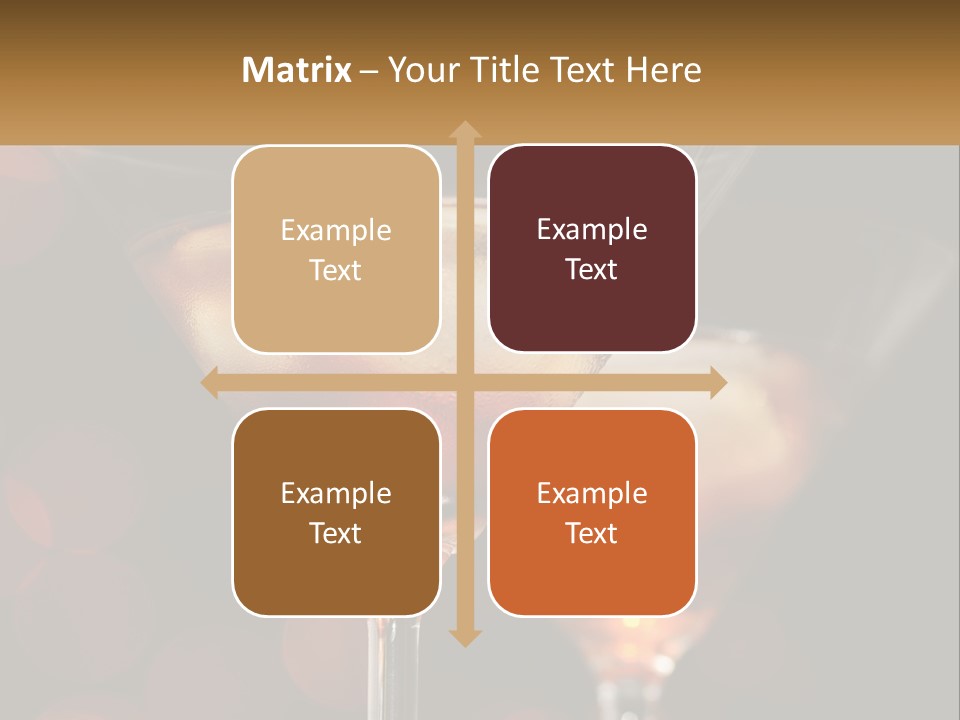 A Couple Of Glasses Filled With Liquid On Top Of A Table PowerPoint Template
