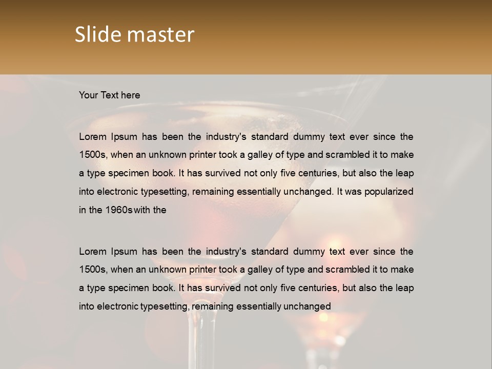 A Couple Of Glasses Filled With Liquid On Top Of A Table PowerPoint Template