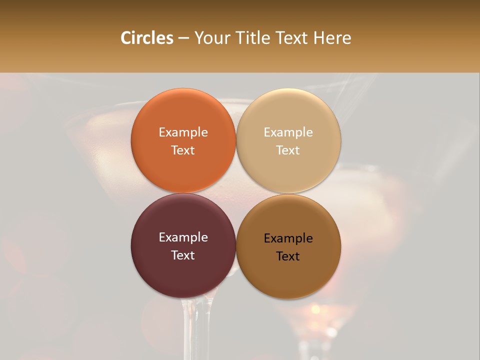 A Couple Of Glasses Filled With Liquid On Top Of A Table PowerPoint Template