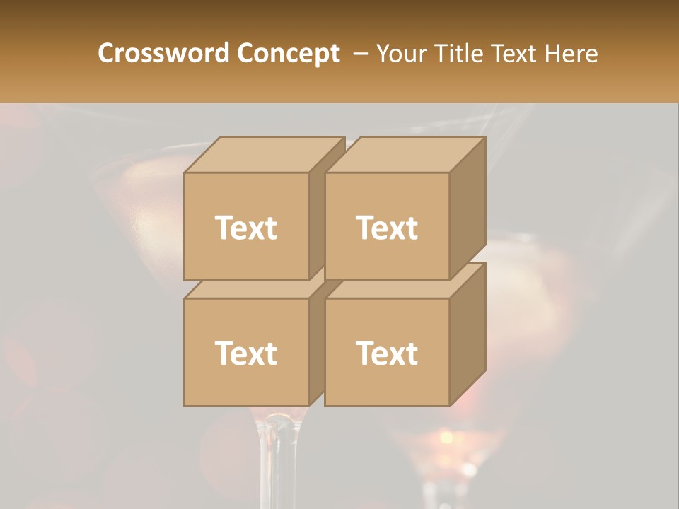 A Couple Of Glasses Filled With Liquid On Top Of A Table PowerPoint Template
