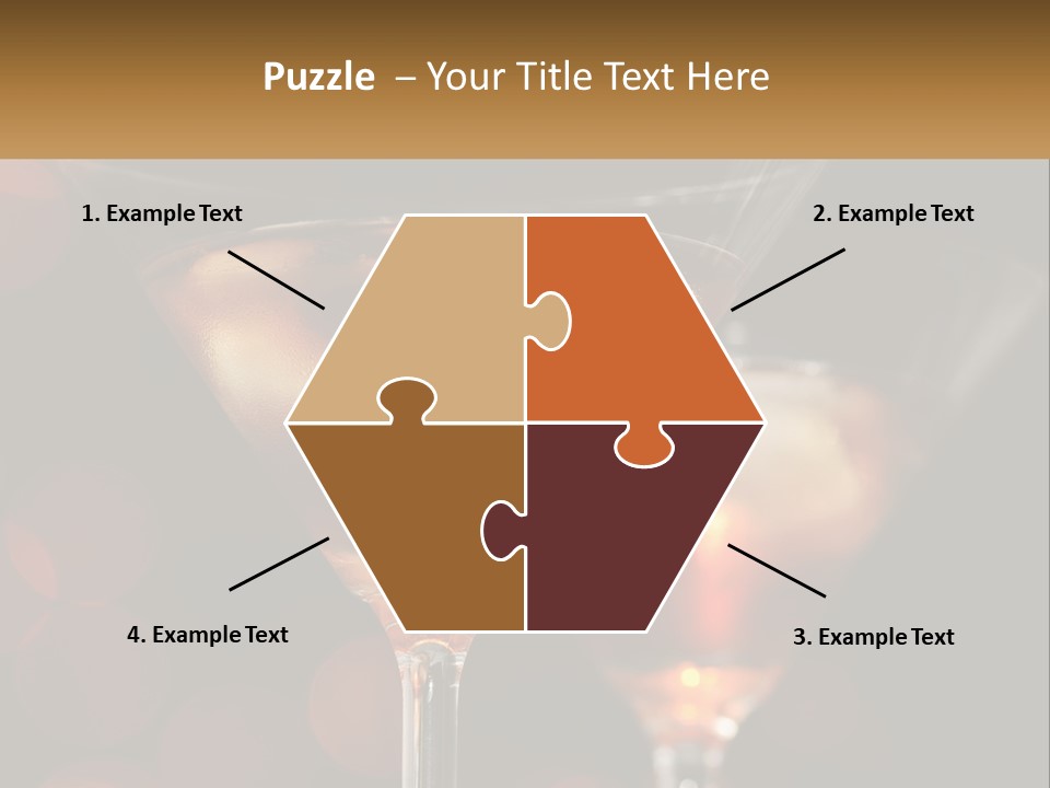 A Couple Of Glasses Filled With Liquid On Top Of A Table PowerPoint Template