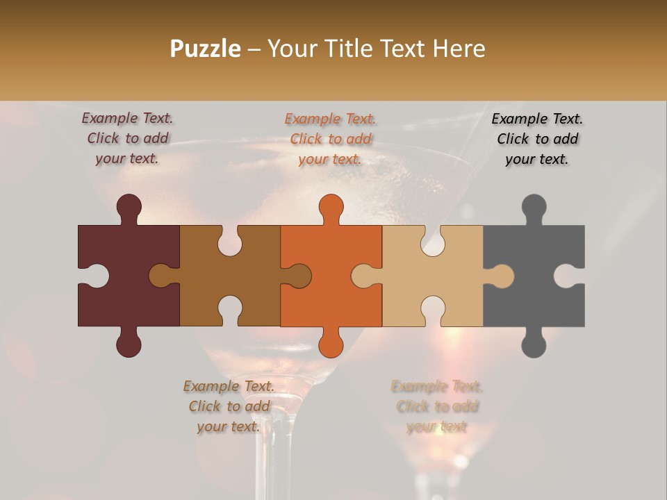 A Couple Of Glasses Filled With Liquid On Top Of A Table PowerPoint Template