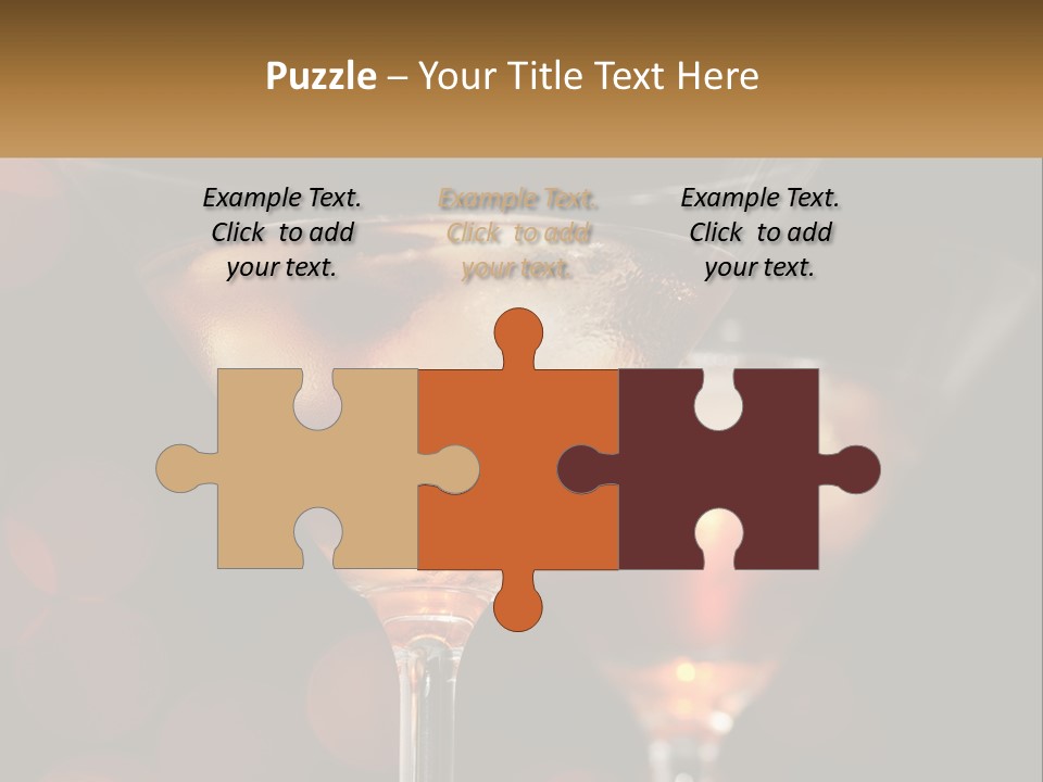 A Couple Of Glasses Filled With Liquid On Top Of A Table PowerPoint Template