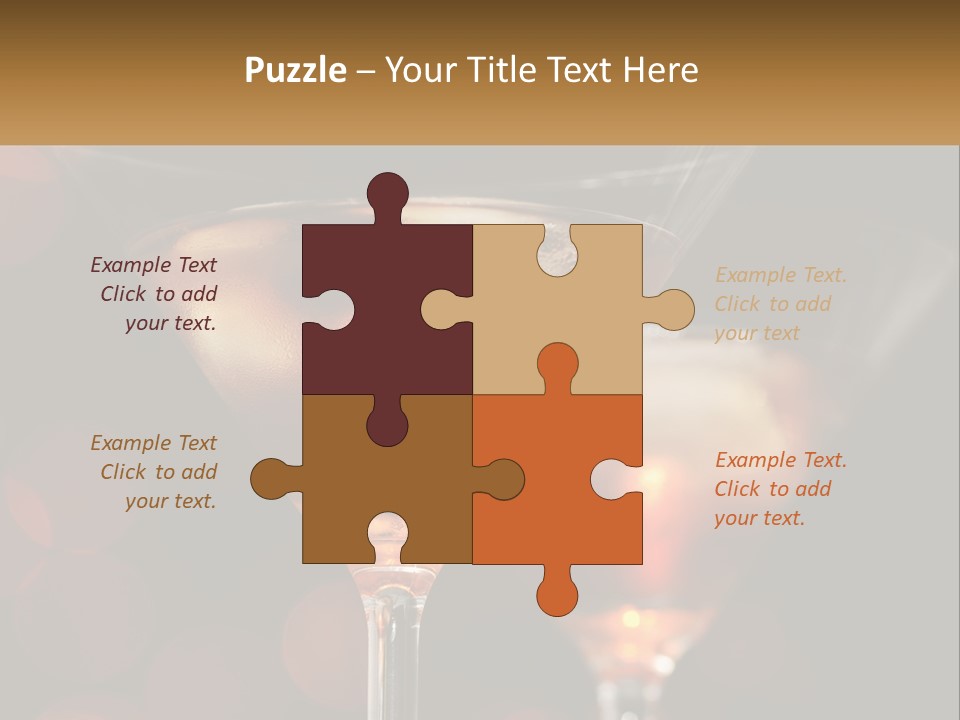 A Couple Of Glasses Filled With Liquid On Top Of A Table PowerPoint Template