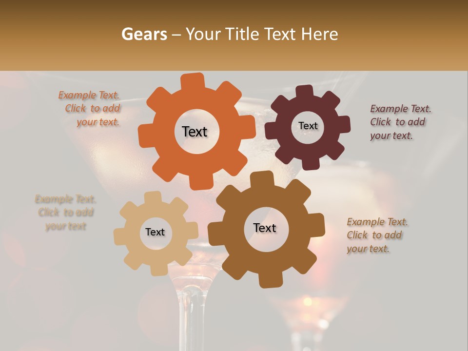 A Couple Of Glasses Filled With Liquid On Top Of A Table PowerPoint Template