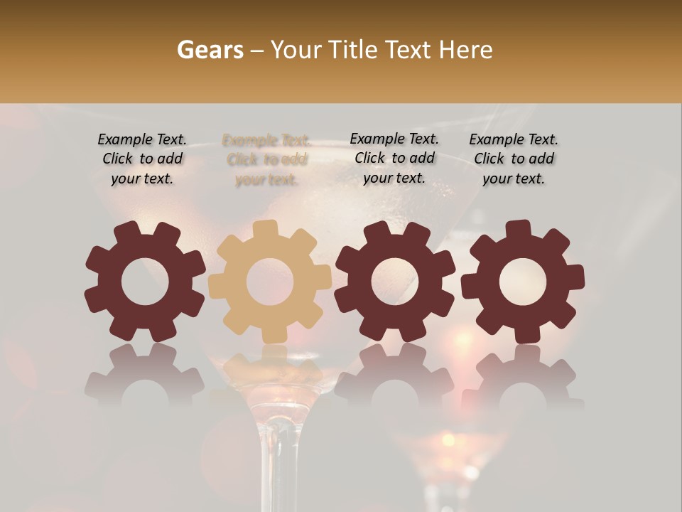 A Couple Of Glasses Filled With Liquid On Top Of A Table PowerPoint Template